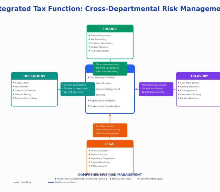 Integration of corporate tax risk management with finance operations and compliance teams